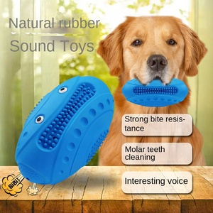 Juguetes masticables <span class=keywords><strong>para</strong></span> <span class=keywords><strong>perros</strong></span> duraderos de alta calidad, juguete chirriante ecológico de goma Natural <span class=keywords><strong>para</strong></span> limpieza y masticación de dientes - Product Image 3