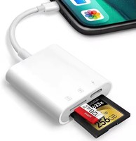 Lecteur de carte SD Caméras tf Reader Adaptateur de carte mémoire à double fente pour iPhone iPad