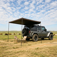 Tente de toit pour voiture avec vérin à gaz, ouverture automatique, imperméable en PVC, ouverture latérale, pour SUV, camping et activités de plein air