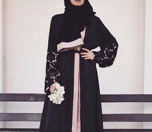 Yibaoli Manufacturer Well Made Loose Fit Lace Decoration With Belt <strong>Long</strong> <strong>Black</strong> <strong>Kimono</strong> Abaya Robe <strong>Kimono</strong> - Product Image 3