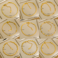 SL092 Bracelet Uni Style Européen et Américain en Or 18 Carats en Acier Inoxydable Unique pour Femme