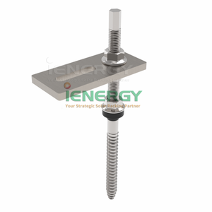 Boulon de suspension double Swallowtail avec pieds en L ou plaque pour métal, bois ou acier c-purlings faisceau toit toit kit solaire accessoires - Product Image 2