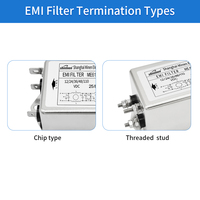 Filtre de puissance CC 250V à deux sections, type amélioré, réduction de bruit, OEM ODM disponible pour les équipements de communication et d'automatisation