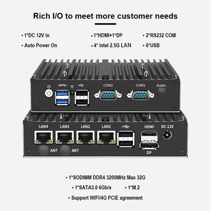 <span class=keywords><strong>Mini</strong></span> PC Intel N100 con <span class=keywords><strong>CPU</strong></span> Intel I225/I226, Red Ethernet de 2.5G, 2 Puertos COM RS232/RS485, DDR4, Computadora Industrial - Product Image 2