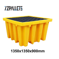 Palettes en plastique pour la collecte des déversements IBC, 100% HDPE, palettes pour un seul conteneur, fabricant d'usine