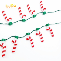 Noël Led13 lumières canne collier extérieur arbres de noël décorations clignotant enfants fête accessoires