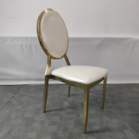 Chaise de banquet empilable en métal de luxe pour hôtel, mariage, événement, vente en gros