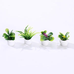 Plantas Artificiales en Maceta de 3-5 cm, Mini Modelo de Resina, Adorno de Escritorio, Decoración de Micropaisaje, Juego de Cuatro - Product Image 5