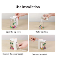 Diffuseur d'huiles essentielles USB micro-paysage créatif avec lumière LED changeante pour humidificateur d'air