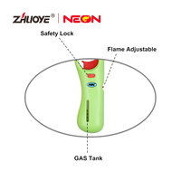 Briquet de pistolet de barbecue de cuisine en plastique, briquet de bougie électronique de verrouillage de sécurité avec gaz