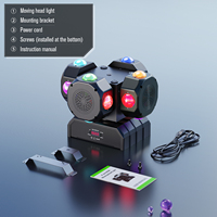 Projecteur de scène disco DJ 4 têtes 16 LED à faisceau rotatif 200W DMX512 RGBW pour Église, Club, Halloween, Noël, Mariage