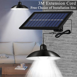 Wholesale Dual-Head Solar Pendant LED Hanging Lamp with <b>Remote</b> <b>Control</b> Indoor/Outdoor Garden Yard Porch Storage Room <b>Smart</b> Home - Product Image 4