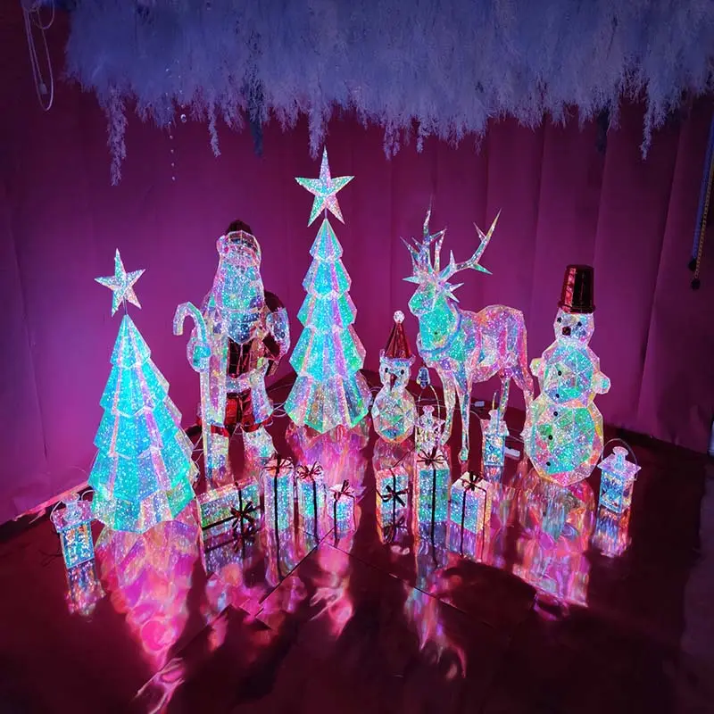 V98 nuovo Design Layout di scena natalizia albero di luce di cervo magico di natale serie di pupazzo di neve centro commerciale scena dell'hotel tema vestire