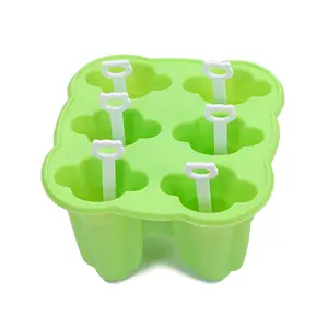 Yongli P-69 6 Pieces Popsicle Molds with Sticks Silicone Ice Pop Mold BPA Free Ice Cream Mould Popsicle Make