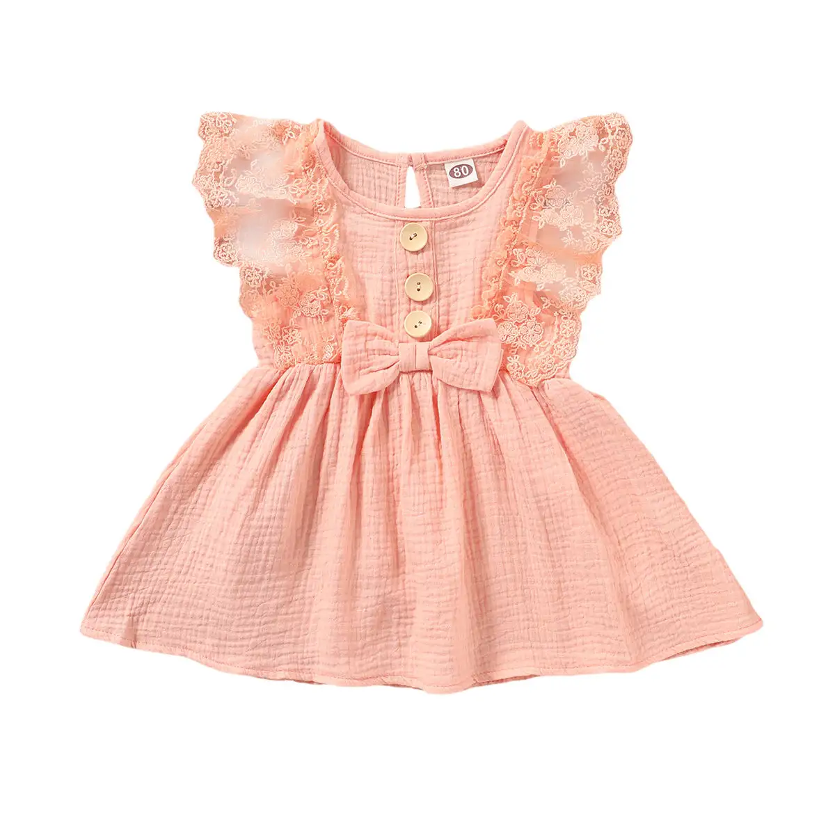 Dresses For Girls Casual Girl Dresses Pink Lace Lace Sleeve Children Dresses Girl Party