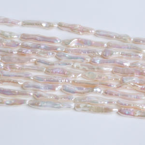 Perle d'eau douce naturelle de Zhuji, 5-7 mm, perle Pipa, blanche, en vrac, semi-finie, pour bijoux faits main avec trou droit - Product Image 4
