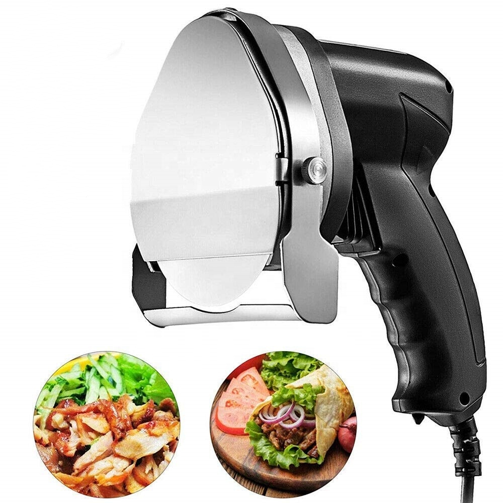 Comercial Elétrica Kebab Shawarma Máquina Slicer Aço Inoxidável Carne Faca Doner Shaver Cortador De Carne