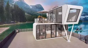 Luxe Moderne Outdoor Draagbare Mobiele Glamping Ruimte Capsule Resort Hotel Tiny House