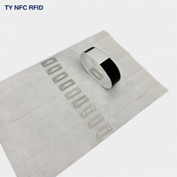 Bracelet RFID personnalisé en papier Dupont, jetable, étanche, pour identification hospitalière, anti-contrefaçon, pour l'enregistrement et les billets d'entrée