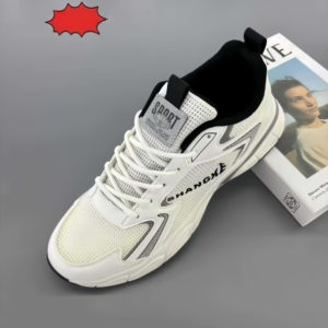 Chaussures décontractées multifonctionnelles tendance pour hommes, printemps et automne, respirantes en maille avec fermeture à lacets, semelle épaisse et antidérapante - Product Image 2