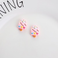 Mini-Accessoires de Bijoux DIY en Résine en Forme de Sucette Glacée, pour la Confection de Nœuds pour Cheveux de Filles, Décoration Intérieure et Souvenirs
