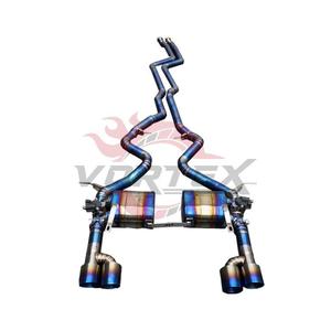 Sistema de Escape Catback VORTEX 304 de Titanio con Válvula y Silenciador, Acabado Azul Quemado, Grosor de 1.2mm, para BMW E90 E92 335 3.0T - Product Image 1