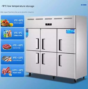 Refrigerador Comercial de Seis Puertas con Doble Temperatura, Gran Capacidad, Congelador de Cocina y Gabinete para Conservación de Alimentos, Diseño de 6 Puertas - Product Image 2