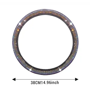 Cubierta <span class=keywords><strong>para</strong></span> <span class=keywords><strong>volante</strong></span> de coche con diamante de cristal brillante <span class=keywords><strong>para</strong></span> coche Suv, Protector de <span class=keywords><strong>volante</strong></span> de diamantes de imitación, decoración de automóviles <span class=keywords><strong>para</strong></span> vehículos - Product Image 1