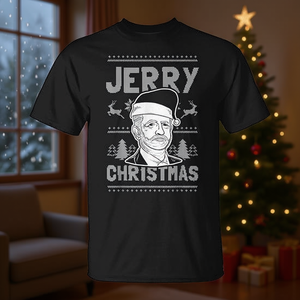 Jerry Christmas T-Shirt Jeremy Corbyn Holiday Design Noir Adulte Unisexe - Product Image 3