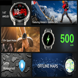 Nuovo Smartwatch GPS DM59 2026 con Mappe Offline, Schermo AMOLED da <span class=keywords><strong>1</strong></span>,43 Pollici, Impermeabile 5ATM, 170+ Modalità Sportive, Tracker Outdoor Robusto - Product Image 5