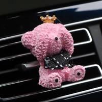 Mignon rose ours en peluche parfumé céramique voiture évent Clip désodorisant parfum de maison arôme gypse porcelaine diffuseur d'huile essentielle