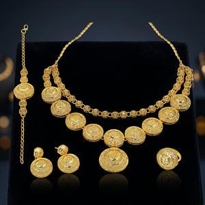 Collares chapados en oro de 14K, 18K, 24K al por mayor, Conjunto de joyería tradicional, Collares de moda, Conjunto de joyería elegante chapado en oro. - Product Image 1
