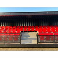 Bancs de stade et d'arène 40HC, sièges pour événements sportifs en plein air, bancs de football préfabriqués, tribune de football, conteneur à vendre en Pologne