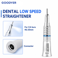 Kit de pièces à main dentaires GOODYER à basse vitesse, avec spray externe, contre-angle droit, moteur pneumatique 2/4 trous, certifié CE, durable
