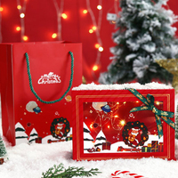 Boîte cadeau vide pour la veille de Noël, boîte cadeau surprise, emballage créatif pour Noël et Thanksgiving, boîte en carton recyclable, PVC transparent