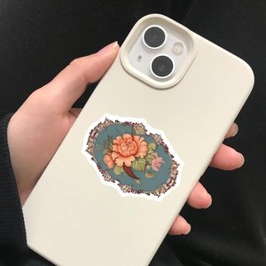 สติกเกอร์กรอบลายดอกไม้สไตล์วินเทจ, สติกเกอร์ลายดอกไม้สำหรับงานสมุดภาพ, สมุดบันทึก, ซองจดหมาย, สติกเกอร์ลายกุหลาบวิคตอเรียนสำหรับคนรักสไตล์เรโทร - Product Image 6
