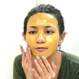 Hỗ trợ tùy chỉnh nhãn hiệu riêng Hydrogel mặt tấm maskss chống lão hóa 24k vàng collagen tinh thể mặt nạ trên khuôn mặt