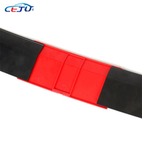 Accessoires de voiture universels Noir Rouge Voiture ABS Aile arrière à trois sections Aileron de coffre Lèvre d'aile
