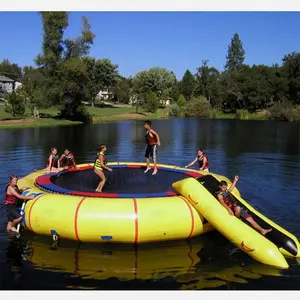 Hot Selling Outdoor aufblasbare aufregende schwimmende Wasser Trampolin, aufblasbare Wasser Trampolin Spiele zum Verkauf