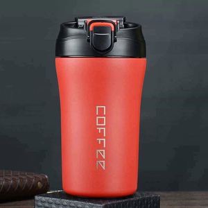 Simple 304 Stainless Steel Coffee Mug Portable Car <b>Thermos</b> Business Office Gift Dual-Drink Mug - Product Image 5