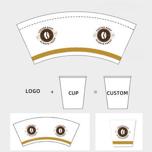 Gobelets en papier personnalisables populaires de 16oz Tasse à café en papier à double paroi avec couvercle - Product Image 5