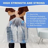 Grands sacs de rangement plats transparents de qualité alimentaire 35"x47" pour couvertures, oreillers, vêtements et édredons - Fabriqués en Chine (2 Mil/5 unités)