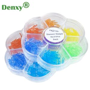 Cuneo diamantato dentale Denxy colorato dentario cunei diamantati flessibili Kit assortiti 210 pz/scatola cunei adattivi dentali - Product Image 3