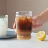 Jolie tasse en verre monocouche, tasse à taille courte, verre transparent simple pour la maison, idéal pour le lait, le café, les jus et les boissons froides