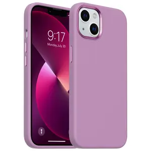 Funda de silicona líquida para teléfono móvil Iphone 14 13, venta al por mayor, barata de fábrica - Product Image 1
