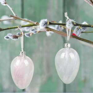 Happy <strong>Easter</strong> Decoration Indoor Custom <strong>Easter</strong> Eggs Filled Feather Hanging Decorative Glass Egg <strong>Easter</strong> <strong>Ornament</strong> - Product Image 2
