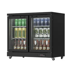 Tủ lạnh thương mại Quảng Đông Tủ bia Mini 2 Cửa không ồn ào Thiết bị làm lạnh nhiệt độ đơn