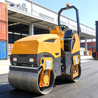 Machines de construction personnalisables 2 tonnes 3 tonnes 4 tonnes Mini compacteur rouleau compresseur avec pneu en caoutchouc rouleaux routiers à vendre