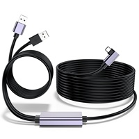 Câble de liaison VR USB a vers type C 90 degrés à angle droit-Câble haute vitesse USB 3.2 Gen 1 pour casque VR Oculus Quest 1/Quest 2