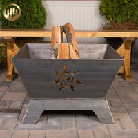 Fournitures de jardin Soudage Carré en métal Chauffage à bois Barbecue Fire Pit